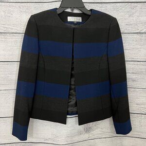 Tahari Striped Open Front Blazer, Size 4P